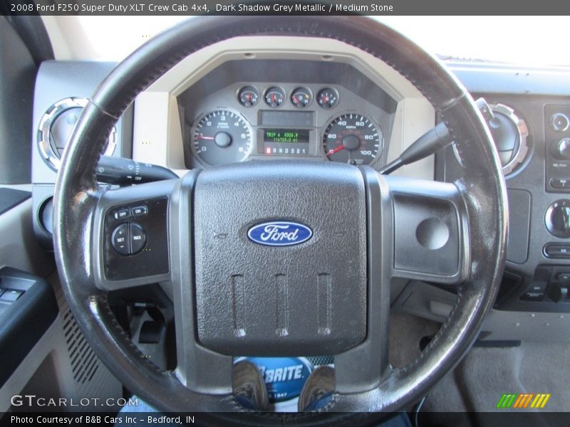 Dark Shadow Grey Metallic / Medium Stone 2008 Ford F250 Super Duty XLT Crew Cab 4x4