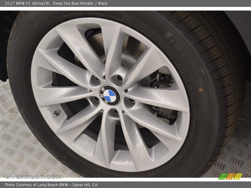 Deep Sea Blue Metallic / Black 2017 BMW X3 sDrive28i