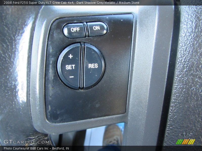 Dark Shadow Grey Metallic / Medium Stone 2008 Ford F250 Super Duty XLT Crew Cab 4x4