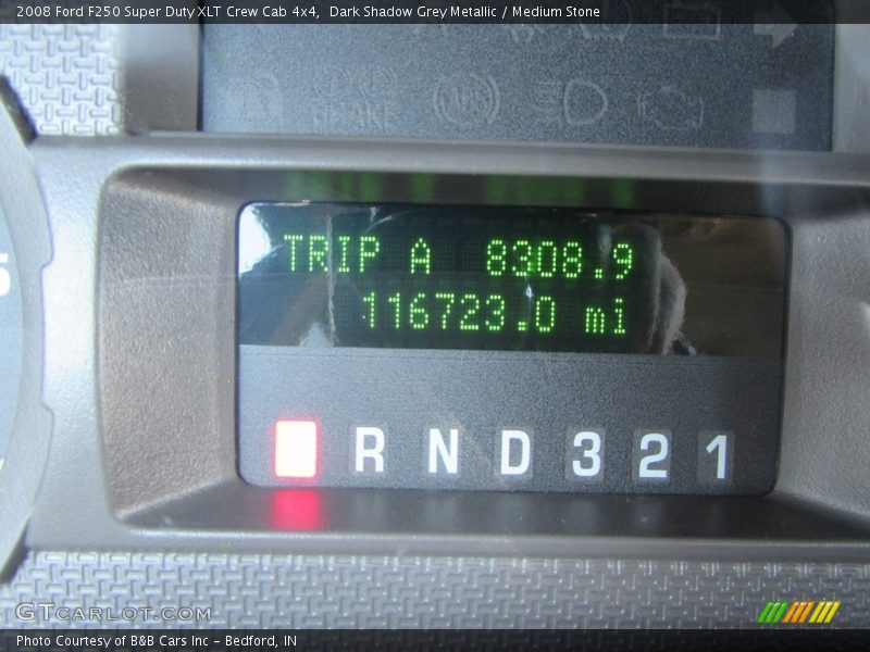 Dark Shadow Grey Metallic / Medium Stone 2008 Ford F250 Super Duty XLT Crew Cab 4x4