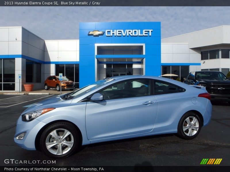 Blue Sky Metallic / Gray 2013 Hyundai Elantra Coupe SE