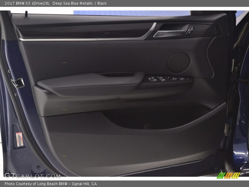 Deep Sea Blue Metallic / Black 2017 BMW X3 sDrive28i