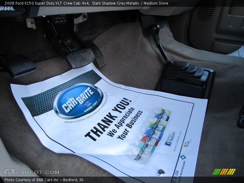 Dark Shadow Grey Metallic / Medium Stone 2008 Ford F250 Super Duty XLT Crew Cab 4x4