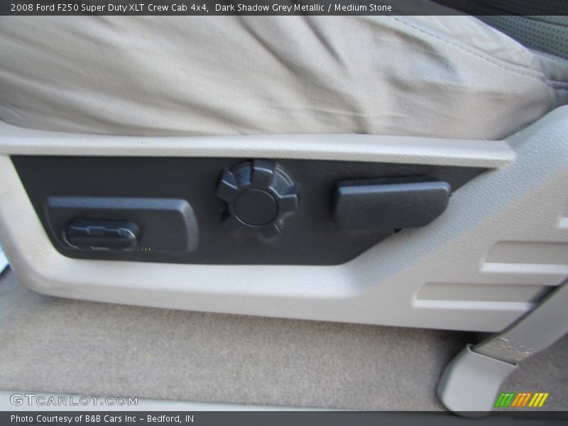 Dark Shadow Grey Metallic / Medium Stone 2008 Ford F250 Super Duty XLT Crew Cab 4x4