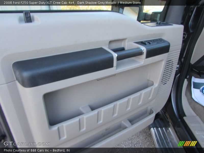 Dark Shadow Grey Metallic / Medium Stone 2008 Ford F250 Super Duty XLT Crew Cab 4x4