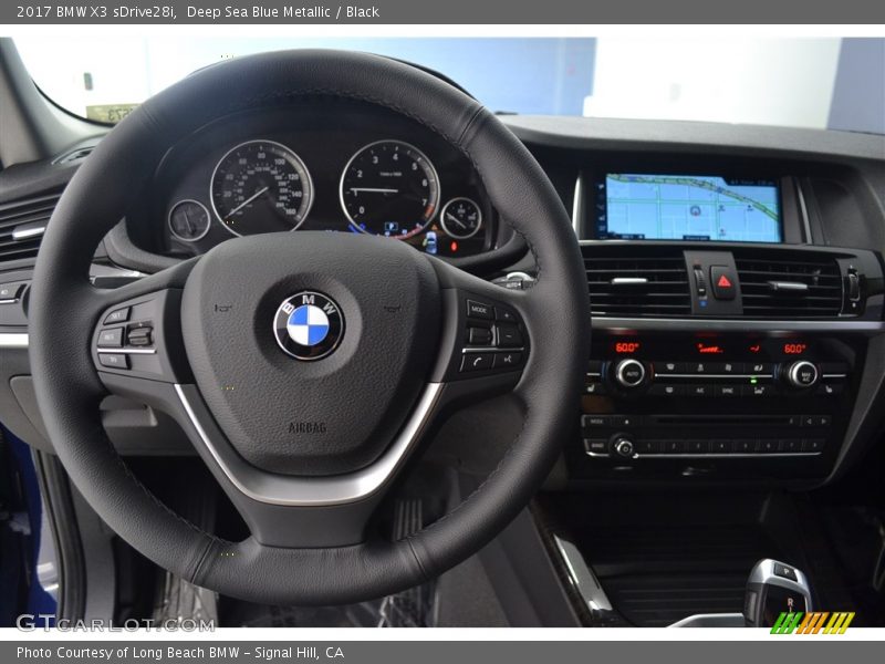 Deep Sea Blue Metallic / Black 2017 BMW X3 sDrive28i