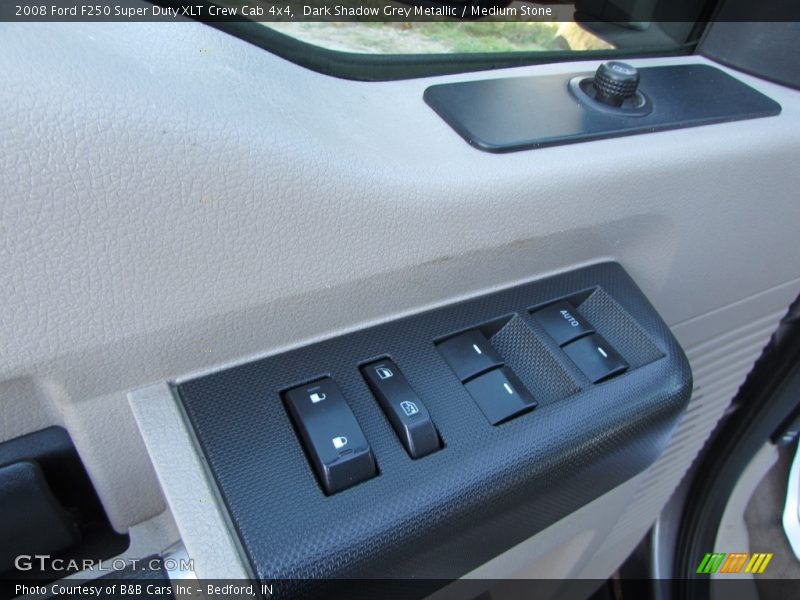 Dark Shadow Grey Metallic / Medium Stone 2008 Ford F250 Super Duty XLT Crew Cab 4x4