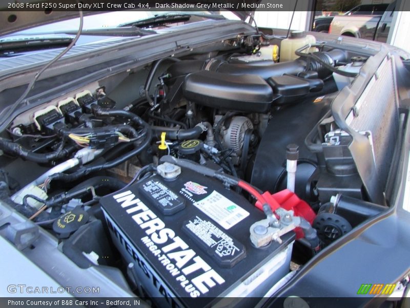 Dark Shadow Grey Metallic / Medium Stone 2008 Ford F250 Super Duty XLT Crew Cab 4x4