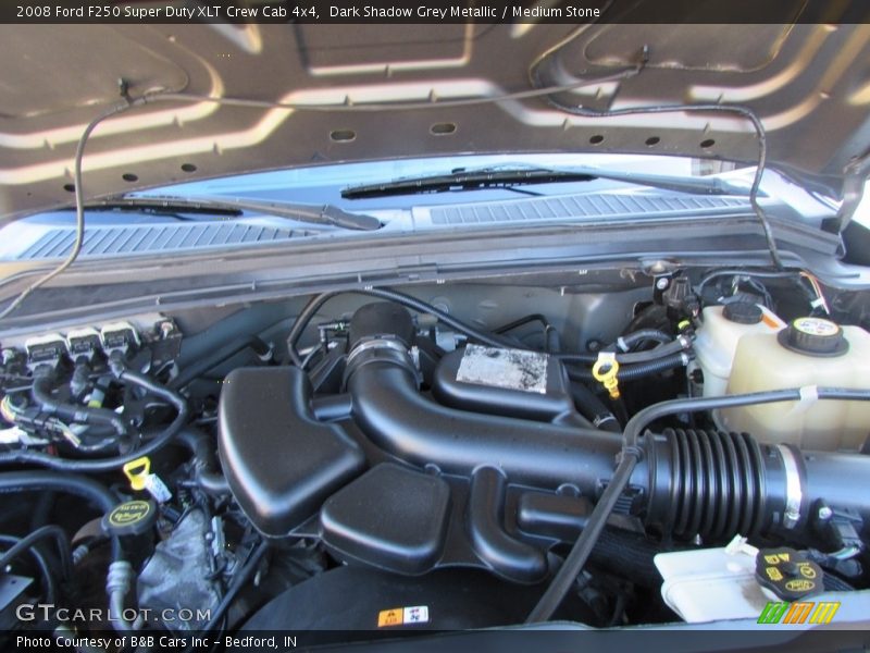 Dark Shadow Grey Metallic / Medium Stone 2008 Ford F250 Super Duty XLT Crew Cab 4x4