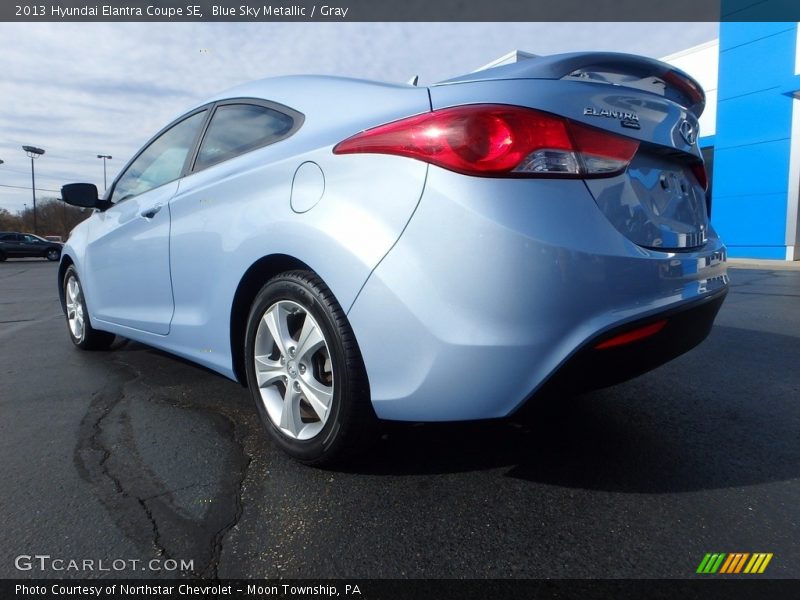 Blue Sky Metallic / Gray 2013 Hyundai Elantra Coupe SE