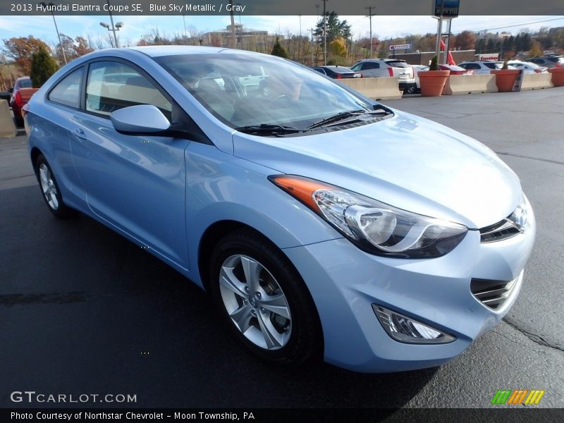 Blue Sky Metallic / Gray 2013 Hyundai Elantra Coupe SE