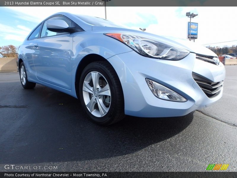 Blue Sky Metallic / Gray 2013 Hyundai Elantra Coupe SE