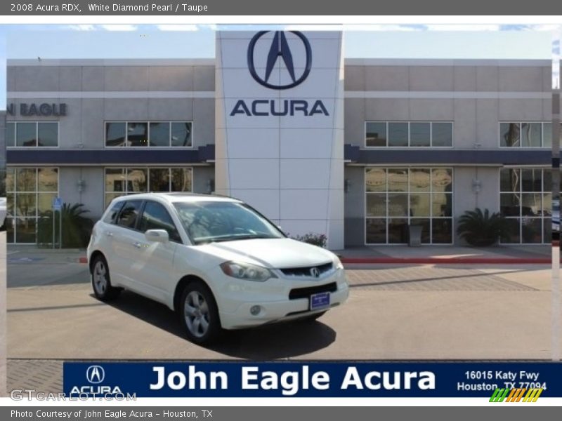 White Diamond Pearl / Taupe 2008 Acura RDX