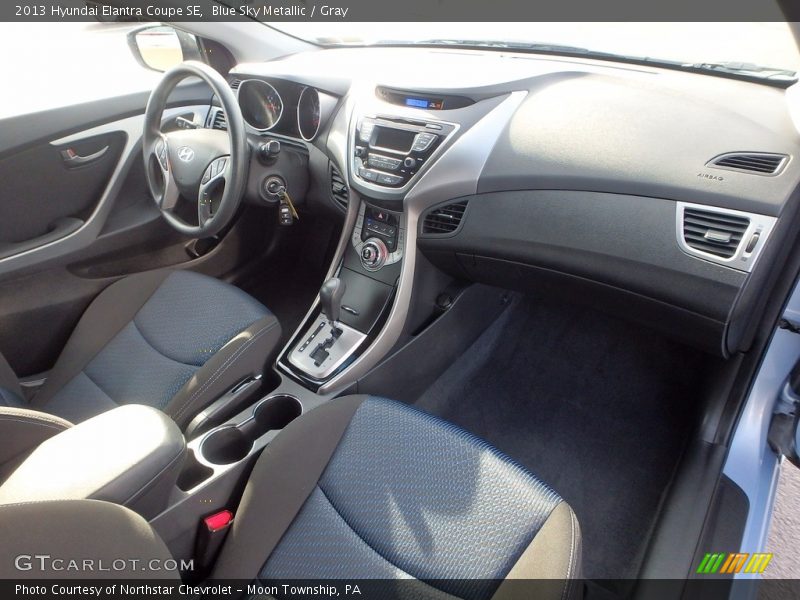 Blue Sky Metallic / Gray 2013 Hyundai Elantra Coupe SE