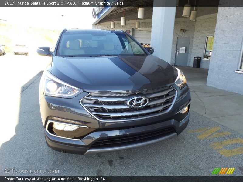 Platinum Graphite / Beige 2017 Hyundai Santa Fe Sport 2.0T AWD