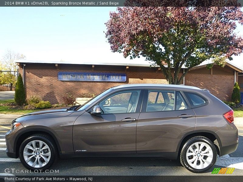 Sparkling Bronze Metallic / Sand Beige 2014 BMW X1 xDrive28i