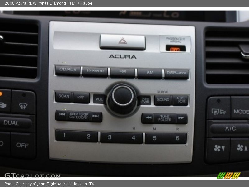 White Diamond Pearl / Taupe 2008 Acura RDX