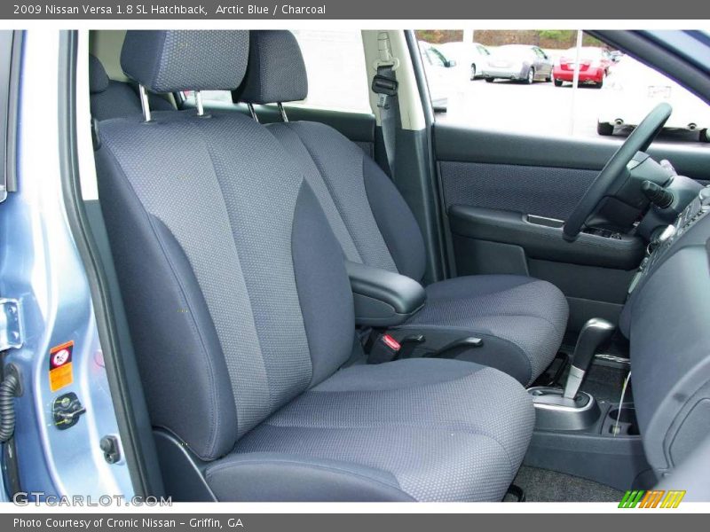 Arctic Blue / Charcoal 2009 Nissan Versa 1.8 SL Hatchback