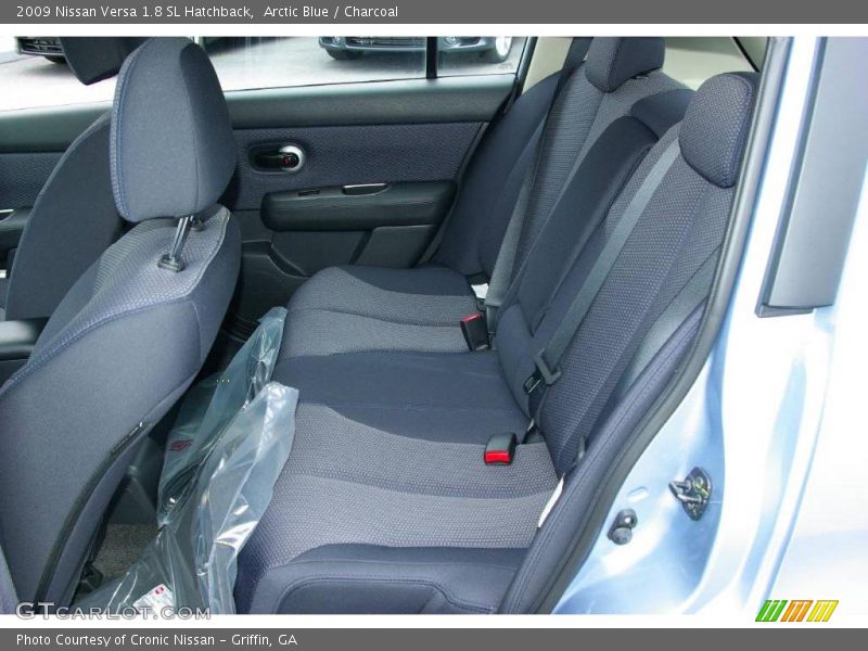 Arctic Blue / Charcoal 2009 Nissan Versa 1.8 SL Hatchback
