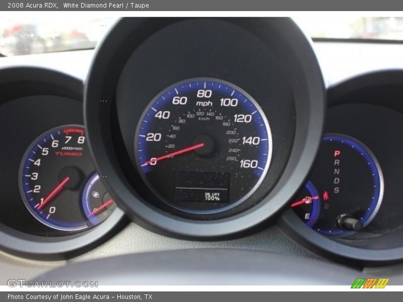 White Diamond Pearl / Taupe 2008 Acura RDX