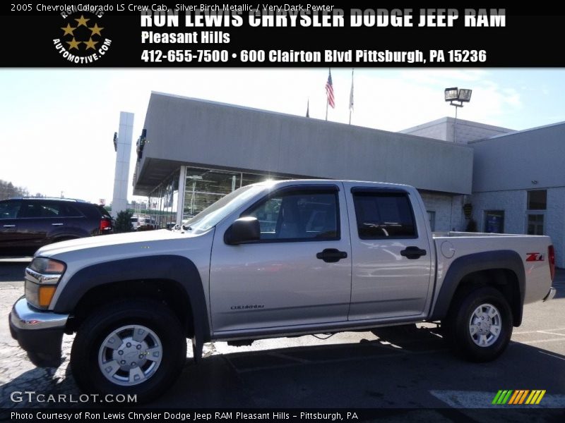 Silver Birch Metallic / Very Dark Pewter 2005 Chevrolet Colorado LS Crew Cab