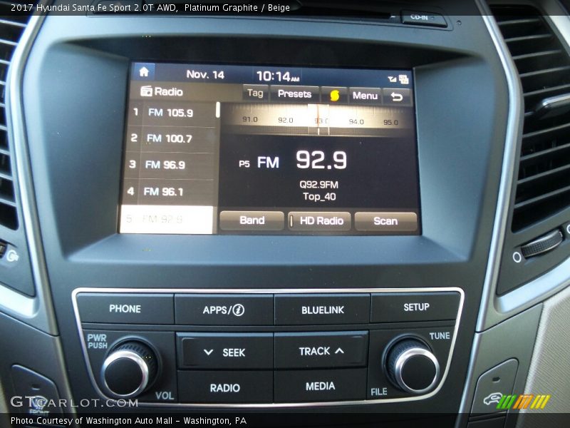 Platinum Graphite / Beige 2017 Hyundai Santa Fe Sport 2.0T AWD