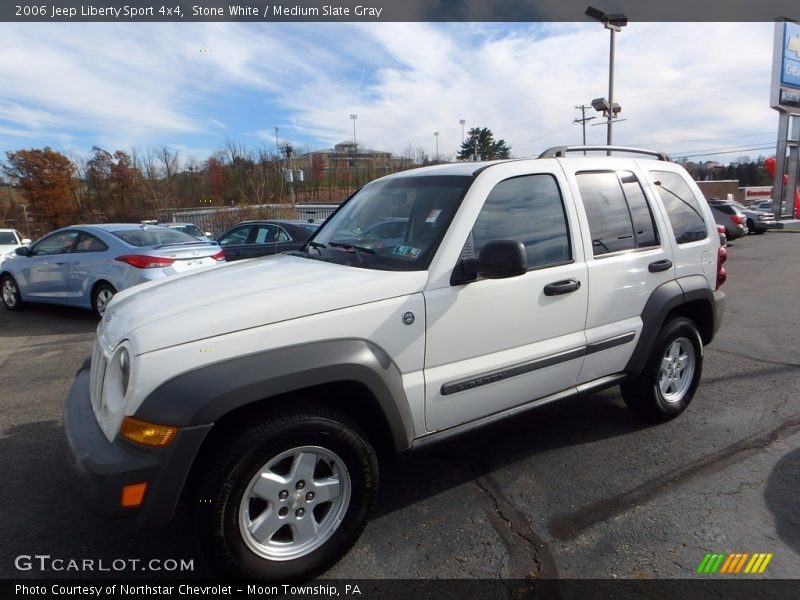 Stone White / Medium Slate Gray 2006 Jeep Liberty Sport 4x4