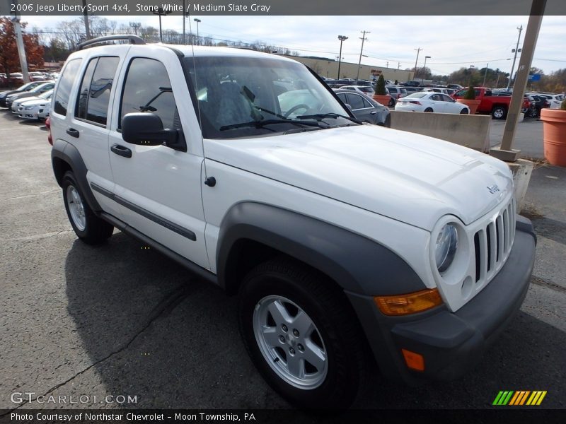 Stone White / Medium Slate Gray 2006 Jeep Liberty Sport 4x4