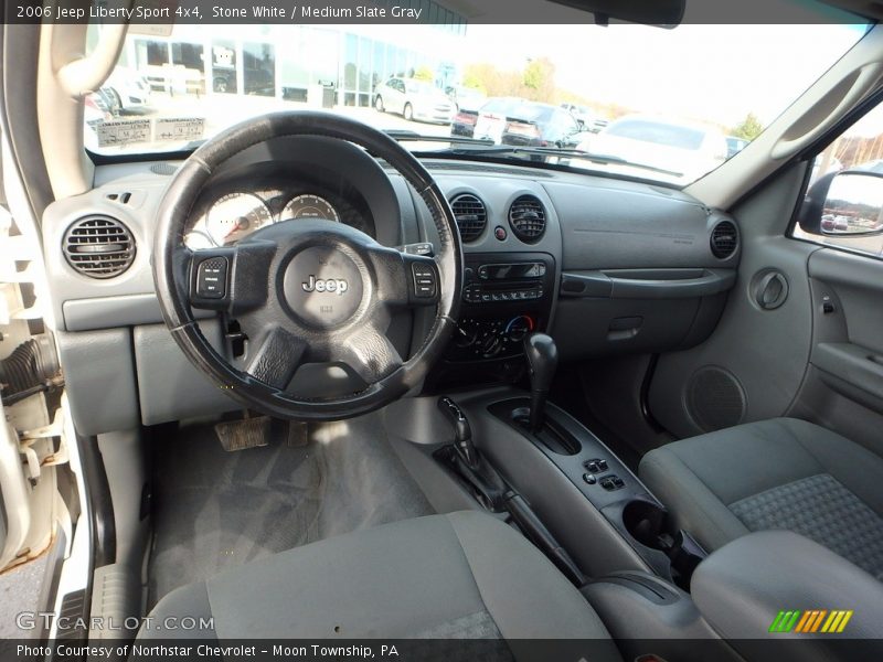 Stone White / Medium Slate Gray 2006 Jeep Liberty Sport 4x4