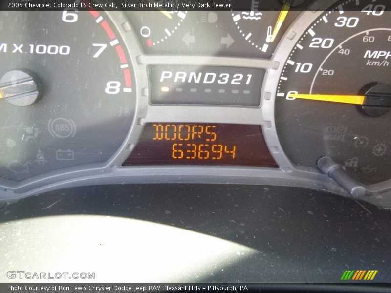Silver Birch Metallic / Very Dark Pewter 2005 Chevrolet Colorado LS Crew Cab