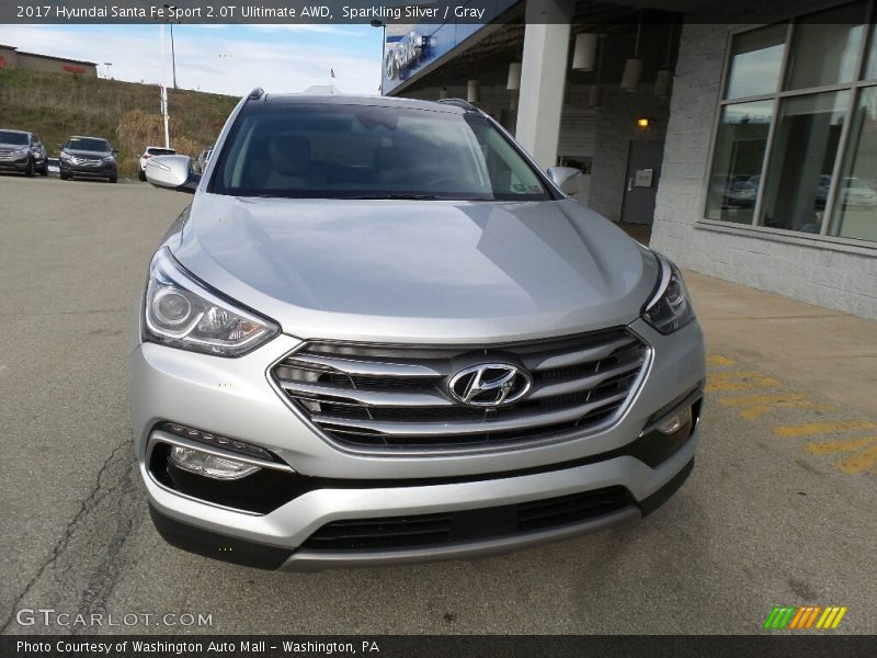 Sparkling Silver / Gray 2017 Hyundai Santa Fe Sport 2.0T Ulitimate AWD