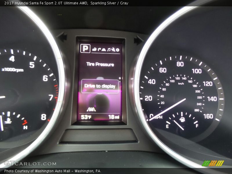 Sparkling Silver / Gray 2017 Hyundai Santa Fe Sport 2.0T Ulitimate AWD