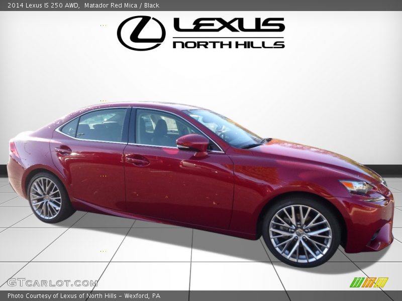 Matador Red Mica / Black 2014 Lexus IS 250 AWD