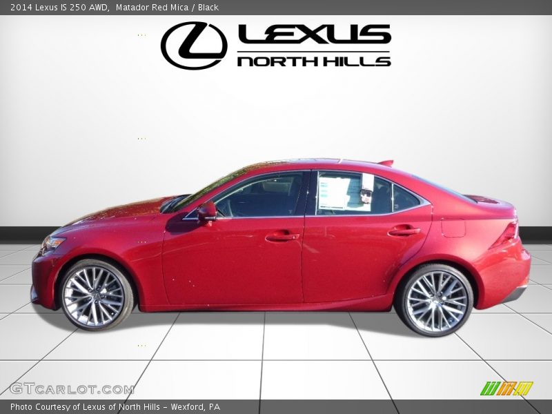Matador Red Mica / Black 2014 Lexus IS 250 AWD
