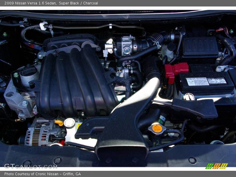 Super Black / Charcoal 2009 Nissan Versa 1.6 Sedan
