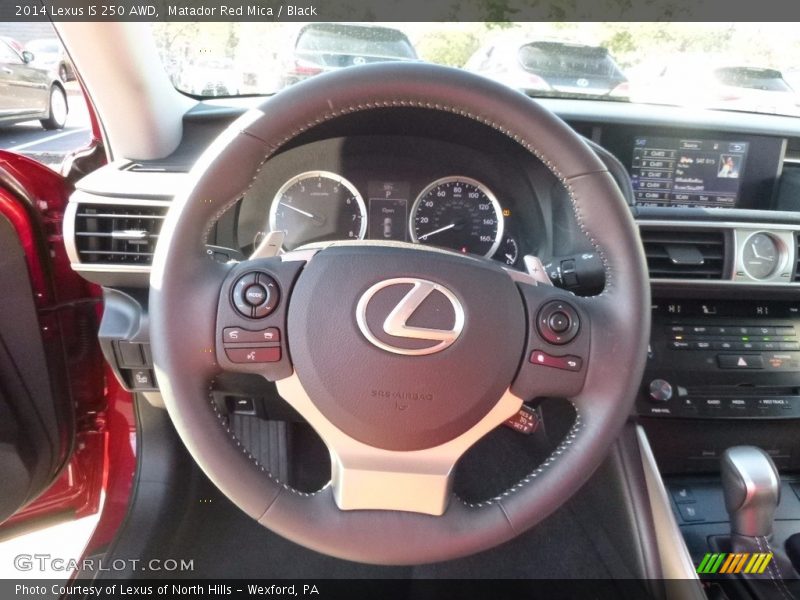 Matador Red Mica / Black 2014 Lexus IS 250 AWD