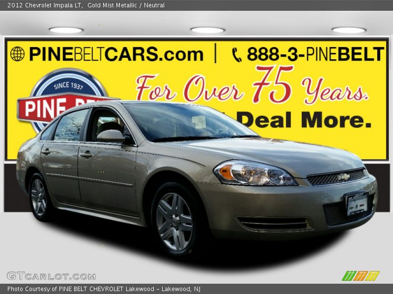 Gold Mist Metallic / Neutral 2012 Chevrolet Impala LT