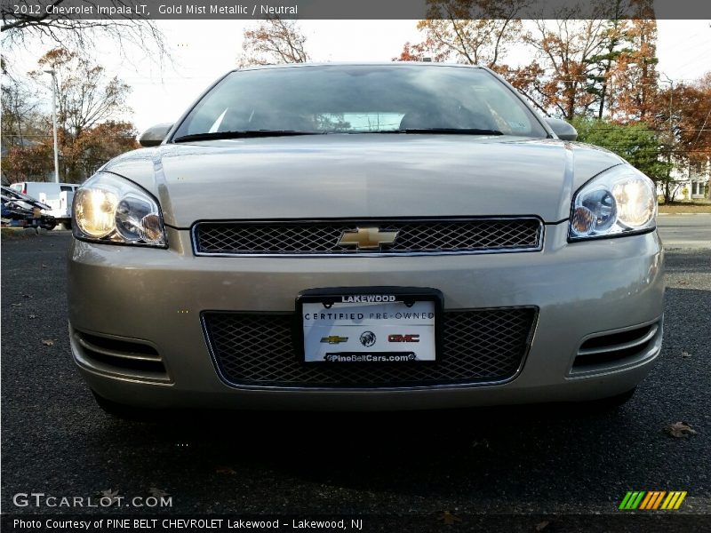 Gold Mist Metallic / Neutral 2012 Chevrolet Impala LT
