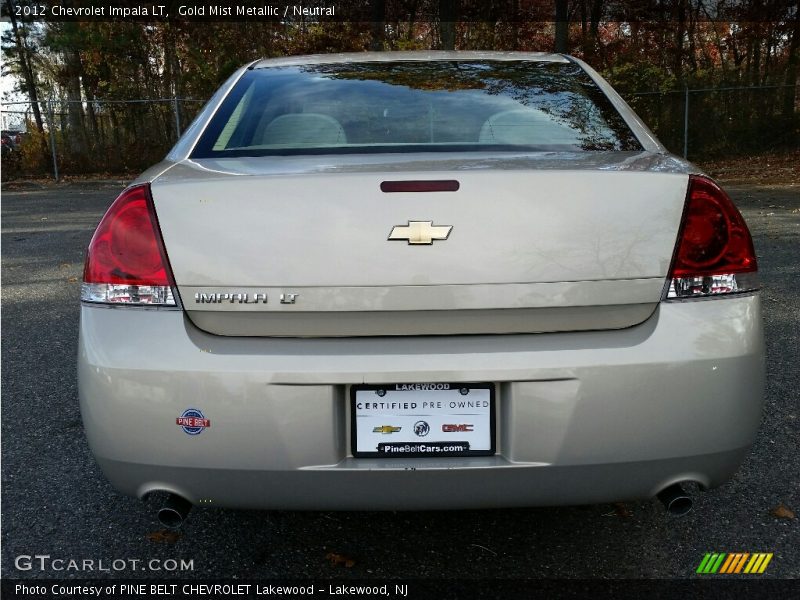 Gold Mist Metallic / Neutral 2012 Chevrolet Impala LT