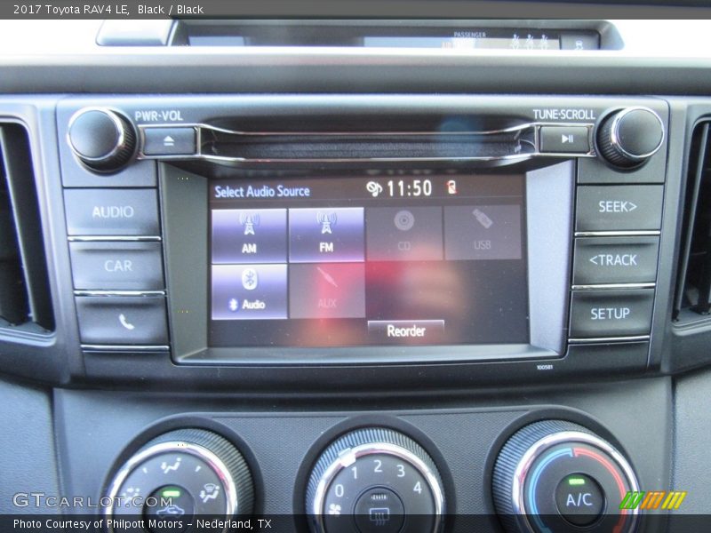 Controls of 2017 RAV4 LE