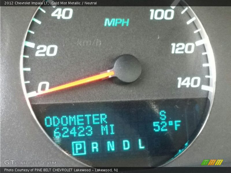 Gold Mist Metallic / Neutral 2012 Chevrolet Impala LT