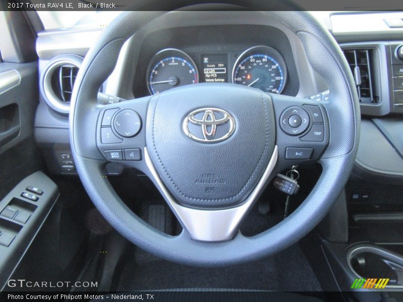 Black / Black 2017 Toyota RAV4 LE