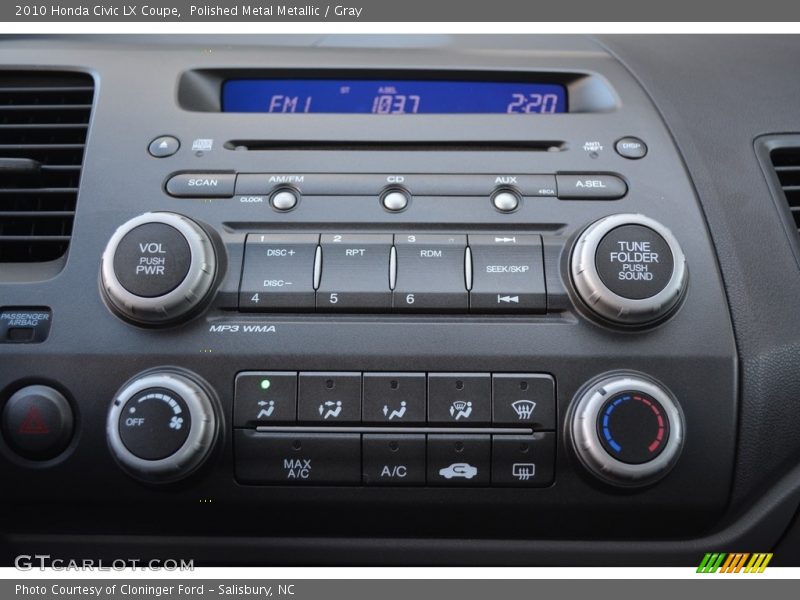 Polished Metal Metallic / Gray 2010 Honda Civic LX Coupe