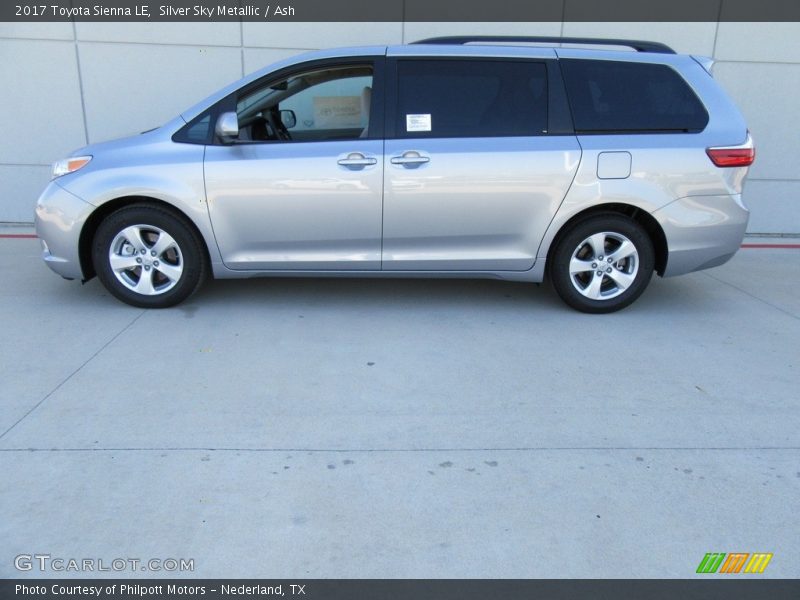 Silver Sky Metallic / Ash 2017 Toyota Sienna LE