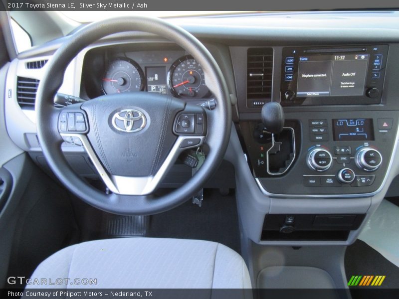 Dashboard of 2017 Sienna LE