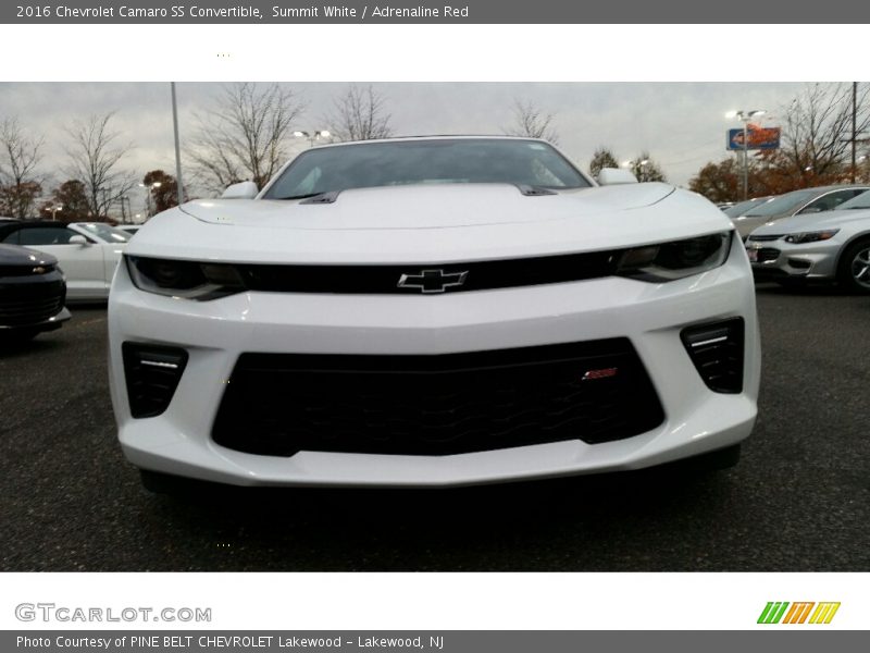 Summit White / Adrenaline Red 2016 Chevrolet Camaro SS Convertible