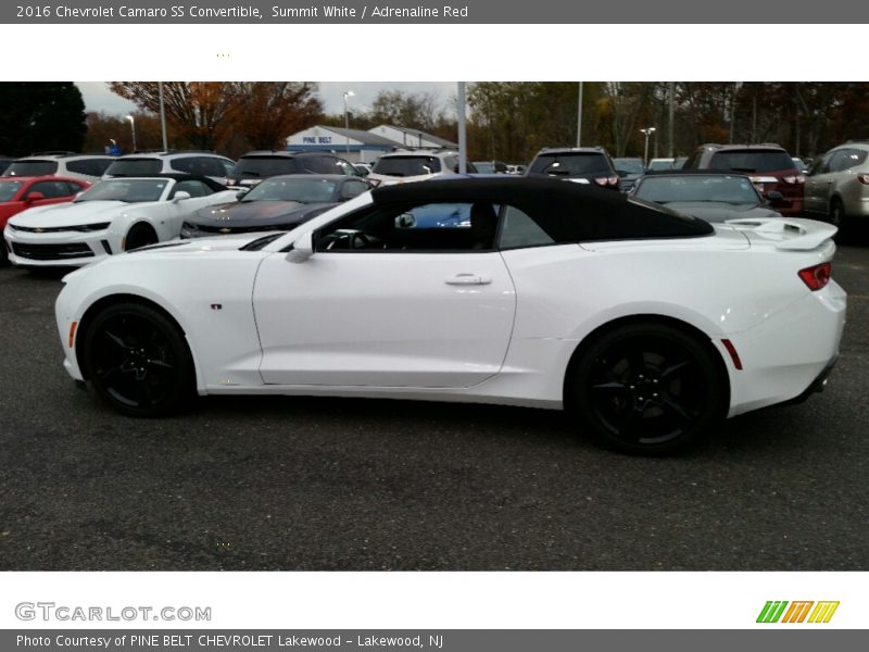 Summit White / Adrenaline Red 2016 Chevrolet Camaro SS Convertible