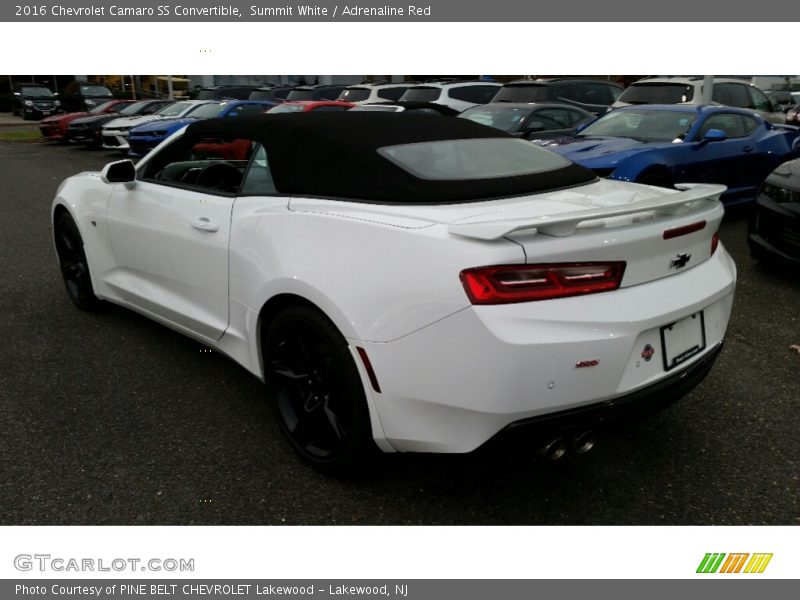 Summit White / Adrenaline Red 2016 Chevrolet Camaro SS Convertible