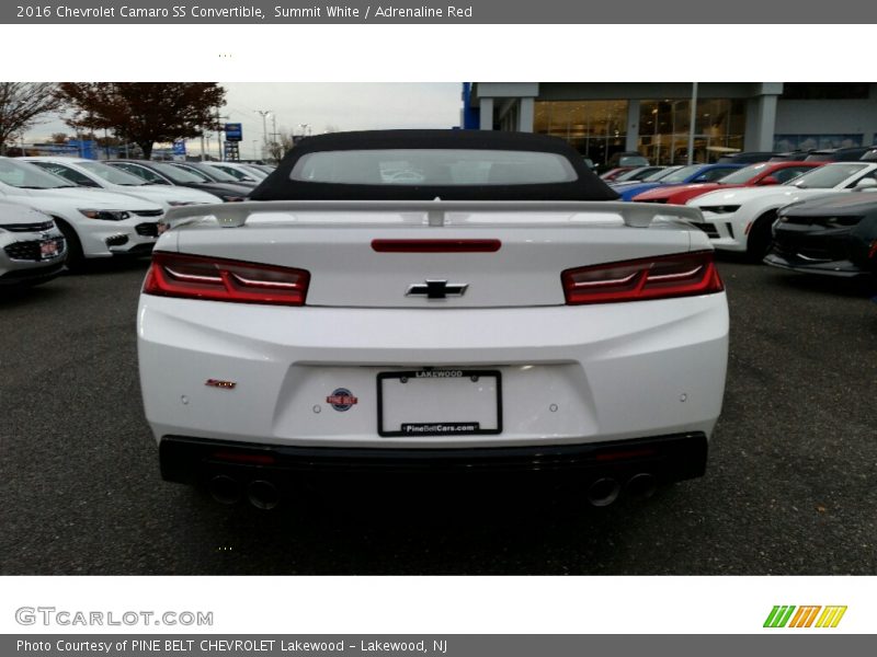 Summit White / Adrenaline Red 2016 Chevrolet Camaro SS Convertible