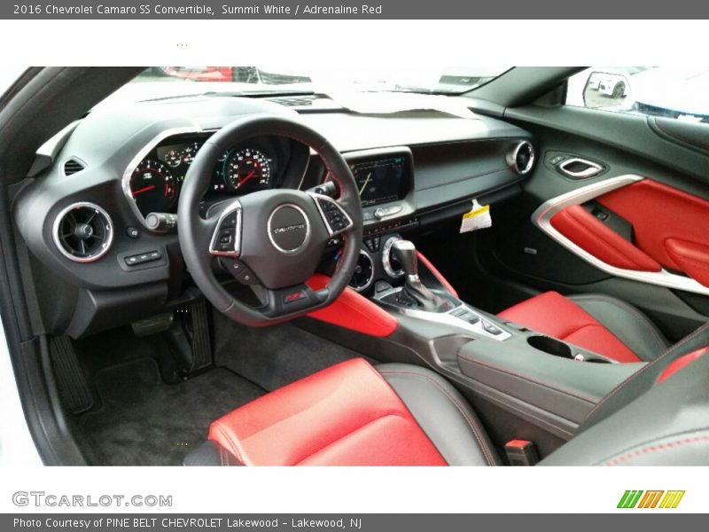 Summit White / Adrenaline Red 2016 Chevrolet Camaro SS Convertible